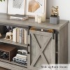 Farmhouse Tv Stand for 65 Inches TVs, Entertainment Center with Storage and Sliding Barn Doors, Adjustable Shelf Modern Media TV Console - 4 of 4