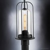 Urban Ambiance Luxury Farmhouse Outdoor Post Light 18.25''H x 8.125''W,  Midnight Black Finish,  Henderson Collection, UHP1304 - 4 of 4