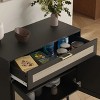 HDZNVF Boho Wood Lateral Filing Cabinet with Storage, Mid Century Modern Accent Chest with Adjustable Shelf - 4 of 4