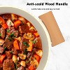 imarku Nonstick Stock Pot with Lid 6 Quart Cooking Pot Durable Soup Pot with Heat Resistant Wooden Handle Induction Cookware for All Stovetops - 3 of 4