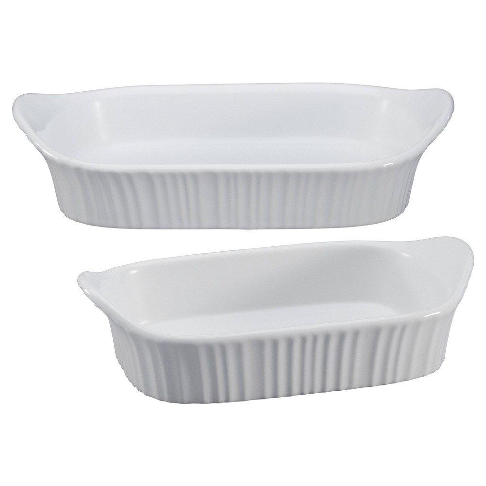 Photos - Pan CorningWare French White 2pc Ceramic Bakeware Set