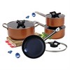 Gourmet Edge Stackable Stainless Steel Nonstick Cookware, Pots w/ Lids (8 Piece) - 4 of 4