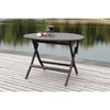 Ellis Round Folding Table - Indoor/Outdoor - PAT2001 - Brown - Safavieh - 2 of 4