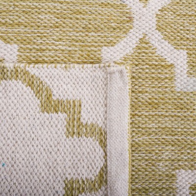 Casual Coastal Montauk 5'x8' Green/Ivory Cotton Area Rug