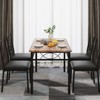 5 Piece Dining Table Set for 4, Table and Chairs Set for 4,  Metal Frame Rectangular Dining Room Table Set for Kitchen, Dining Room, Small Space - 3 of 4