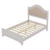 Modern Full Size Wood Bed with Hidden LED Light Upholstered Curved Headboard - 2 of 3