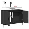 vidaXL Black Bathroom Sink Cabinet Engineered Wood with Powder-Coated Steel - image 4 of 4