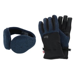 180s Men's All Finger Touchscreen Winter Gloves and Ear Warmer Set - 1 of 4