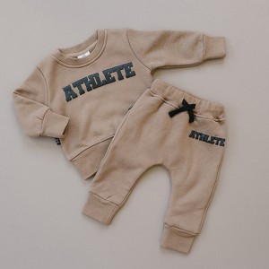 Kids Athlete Jogger Sweatsuit Set - Olive + Scout - 1 of 4