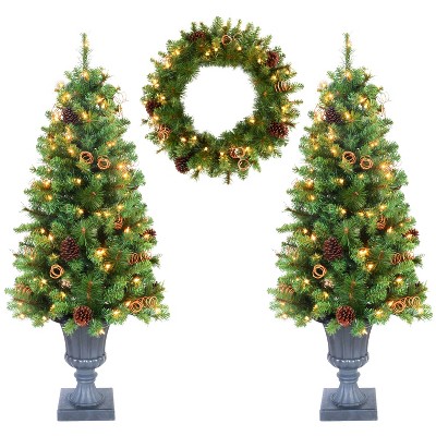 Jeco Inc. 4ft Christmas Tree and Holiday Wreath Set