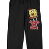 Spongebob Squarepants Absorb The Love Men's Black Sleep Pajama Pants - image 2 of 4