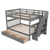 Full Over Full Bunk Bed with Drawer, Storage and Guard Rail - 4 of 4