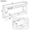 63"W Console Table/Sofa Table with Storage Drawers and Bottom Shelf 4Q - ModernLuxe - image 3 of 4