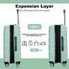 Belatt 3-Piece Expandable PC Luggage Set - Lightweight and durable hardshell luggage with 360° spinner wheels - 3 of 4