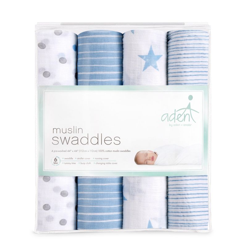 aden + anais essentials Muslin Swaddle Blankets - 4pk, 2 of 4