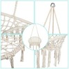 Tassel Cotton Hanging Rope Hammock Chair Swing Round Indoor Outdoor Home Garden Patio - 3 of 4