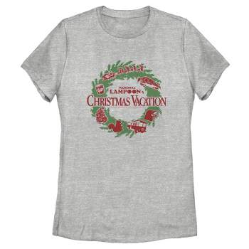 Women's National Lampoon's Christmas Vacation Wreath Logo T-Shirt