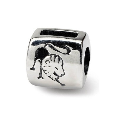 Black Bow Jewelry Sterling Silver Leo the Lion Zodiac Bead Charm