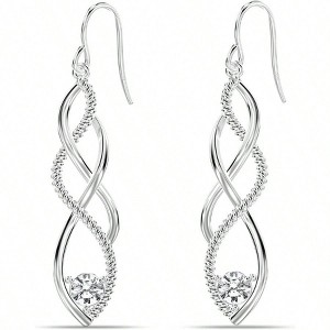 Sterling Infinity Knot French Wire Earrings for Women It Is Both Magnificent and Elegant. - 1 of 4