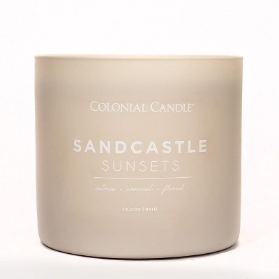 Sandcastle Sunsets Tan Soy Scented Jar Candle 14.5oz