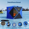 TackView Pop Up Ice Fishing Tent, Windproof Portable Hub Design - 3 of 4