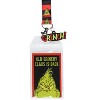 Dr. Seuss GRINCH Old Grinchy Claus is Back Breakaway Lanyard ID Badge Holder with 2" Rubber Charm Black - 2 of 4