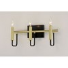 Maxim Lighting Sullivan 3 - Light Vanity in  Black/Gold - 2 of 4