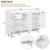 Sleek and Contemporary Shoe Cabinet with Adjustable Shelves, Minimalist Home Organizer with Solid Wood Legs, Storage Sideboard for Entryway - 3 of 4