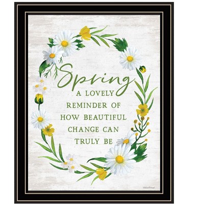 HomeRoots Spring Reminder Black Framed Print Wall Art