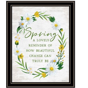 HomeRoots Spring Reminder Black Framed Print Wall Art - 1 of 3