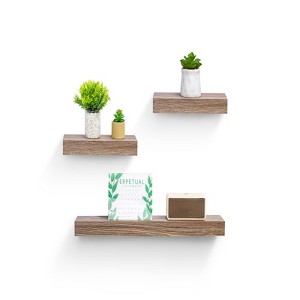 FONTOI 23.6" Floating Shelves, Wall Mounted Shelves for Bathroom, Living Room, Kitchen, Hanging Shelf for Books/Decor, Maple, 3.94"*1.57"*23.62" - 1 of 4