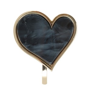 Unique Bargains Women's Heart Design Ponytail Buckle Hair Clip 1 Pc - 1 of 4