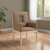 Meridian Furniture,Gwendolyn Vegan Leather Dining Arm Chair - 2 of 4