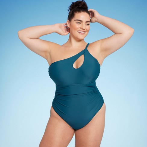 Sidefeel Women's Plus Size Tankini Swimsuits Two Piece Solid Color