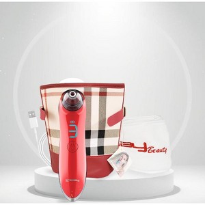 LINSAY Microdermabrasion and Pore Cleaner Device SPA Bundle with USB Cable, Headband and Cosmetic Bag - 1 of 4