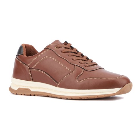 Мужские New York & Company Men's Haskel Low Top Sneakers - BROWN, 9.5