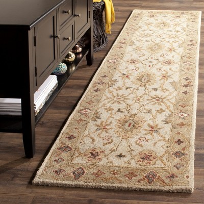 Elegant Gray Hand-Tufted Wool Rectangular Accent Rug