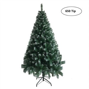 Slickblue Artificial 6FT White Christmas Tree with 650 Branch Tips and Strong Iron Base for Christmas Decor - 1 of 4