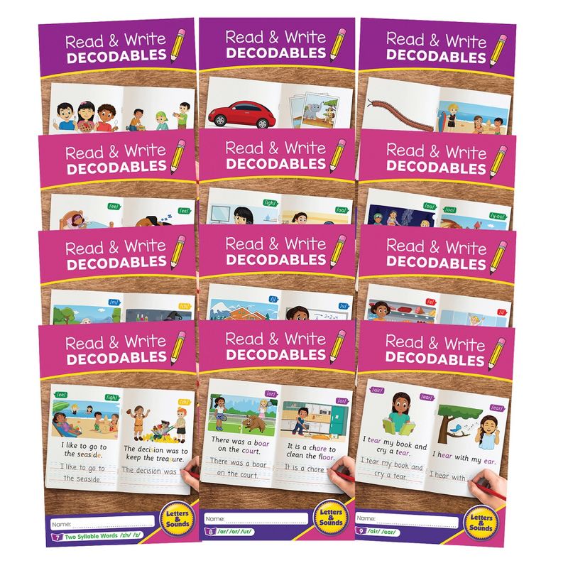 The Science of Reading Read & Write Decodables Set B, 1 of 2