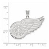 Black Bow Jewelry 10k White Gold Detroit Red Wings NHL Extra Large Pendant - 2 of 3