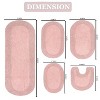 Home Weavers Double Ruffle Collection 100% Cotton Tufted Bathroom Rug Set, Non-Slip Latex Bath Rug Set - 3 of 4