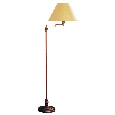 59" 3-way Metal Swing Arm Floor Lamp Rust - Cal Lighting