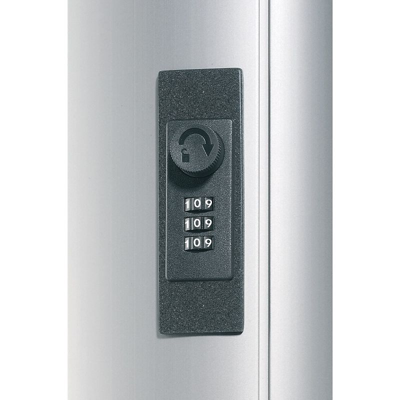Durable Locking Key Cabinet 72-Key Brushed Aluminum 11 3/4 x 4 5/8 x 15 3/4 196723, 3 of 9