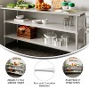 Flash Furniture Galvanized Under Shelf for Prep and Work Tables - Adjustable Lower Shelf for Stainless Steel Tables - 3 of 4