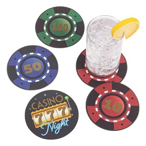 Casino Night Disposable Coasters - 12 Pc. - 1 of 2