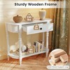 Resenkos 36"L Retro Wooden 2-Tier Narrow Console Table - Compact Design for Behind Couches, Foyers & Small Spaces, Adds Vintage Charm, - 2 of 4