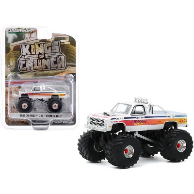 1984 Chevrolet C-20 Monster Truck "Stomper Bully" White with Stripes "Kings of Crunch" Series 7 1/64 Diecast Model Car by Greenlight