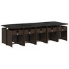 vidaXL 5 Piece Patio Dining Set with Cushions Poly Rattan - 3 of 4