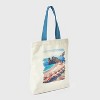 Men's Scenic Tote Bag - Goodfellow & Co™ Beige: Canvas Landscape Pattern, Lightweight, Web Handle - 2 of 4