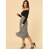 INSPIRE CHIC Women's Chiffon Elastic Waist Ruffle Tiered Flowy Midi Floral Printed Skirts - 2 of 4